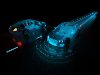 Driverless autonomous vehicle with lidar technology