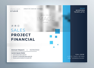 creative business blue brochure cover template