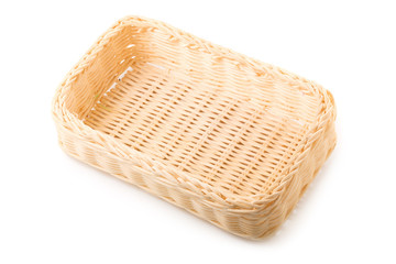 Wall Mural - Empty Wicker baskets or bread basket isolated on a white background