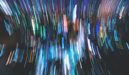 Poster - Blurred abstract bokeh background of the city at night