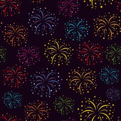 Wall Mural - fireworks pattern