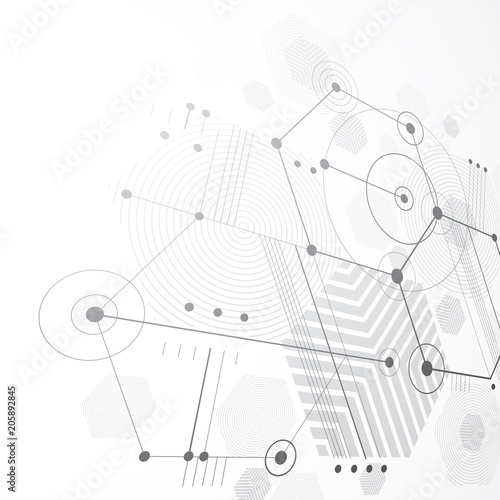 Modular Bauhaus 3d Vector Monochrome Background Created From