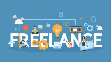 Freelance concept illustration.