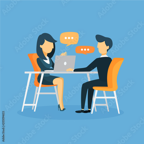 Fotografía Business interview illustration.