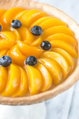 Poster - Tart with peaches and blueberry