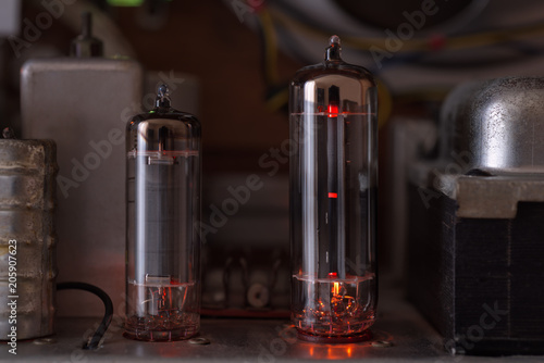 Old Vacuum Tube Radio Inside Buy This Stock Photo And Explore