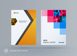 © Diamond Graphics - Abstract double-page brochure material design style with colourful layers for branding. Business vector presentation broadside.