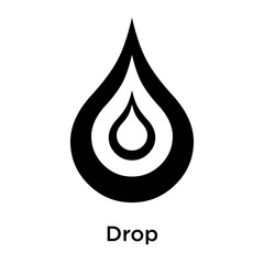 Canvas Print - Drop icon vector sign and symbol isolated on white background