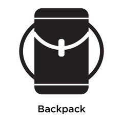 Wall Mural - Backpack icon vector sign and symbol isolated on white background