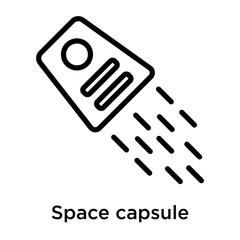 Poster - Space capsule icon vector sign and symbol isolated on white background