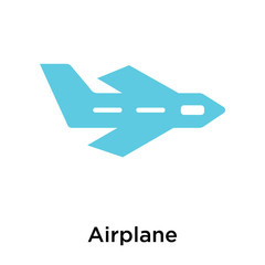 Sticker - Airplane icon vector sign and symbol isolated on white background