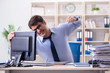 © Elnur - Angry businessman frustrated with too much work