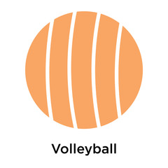 Sticker - Volleyball icon vector sign and symbol isolated on white background