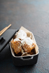 Wall Mural - Asian style fried donuts with powdered sugar