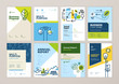 © PureSolution - Set of brochure and annual report cover design templates of nature, green technology, renewable energy, sustainable development, environment. Vector illustrations for flyer layout, marketing material.