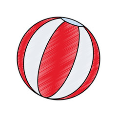 Sticker - Beach ball isolated vector illustration graphic design