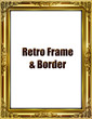 Gold photo frame with corner Thailand line floral for picture