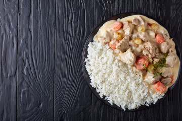 Sticker - blanquette de veau with white rice