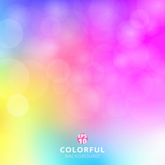 Wall Mural - abstract colorful blurred background with light bokeh.