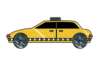 Poster - taxi car icon over white background, vector illustration