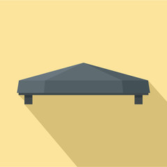 Sticker - Outdoor tent icon. Flat illustration of outdoor tent vector icon for web design