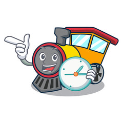 Sticker - With clock train character cartoon style