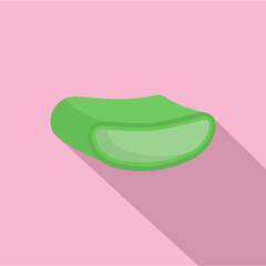 Sticker - Cut aloe vera icon. Flat illustration of cut aloe vera vector icon for web design