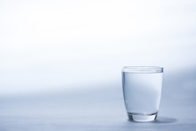 Water In Glass On White Background