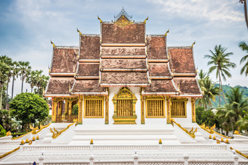 Nice temple in Luang Prabang Royal palace in Laos