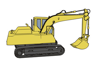 Wall Mural - machinery excavator vector