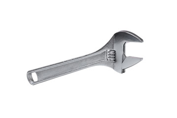 Adjustable wrench isolated on white background