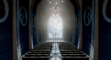 Wall Mural - Stained Glass Window Church