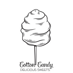 Wall Mural - Vector hand drawn cotton candy