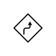 © Gunay - zigzag sign icon. Element of navigation for mobile concept and web apps. Thin line zigzag sign icon can be used for web and mobile