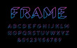 © arbuzu - 3D linear font. Vector alphabet with latin letters and numbers.