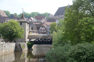 Wall Mural - Sulfersteg in Schwäbisch Hall