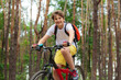 © Natali - nice cute young 11 year boy in helmet rides a bike in the summer. selective focus. sport lifestyle concept for kids