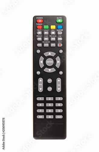 Cuadros en Lienzo TV remote isolated on white background.