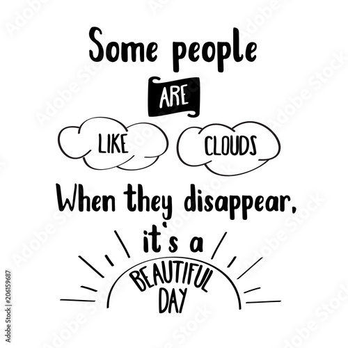 Cuadros en Lienzo Funny hand drawn quote about people