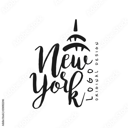 New York City Name Original Design Black Ink Hand Written