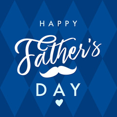 Happy father`s day vector lettering navy blue background. Happy Fathers Day calligraphy with crown and bow tie banner. Dad my king illustration