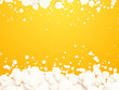 white bubbles on yellow background
