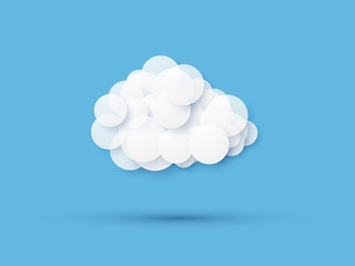 Wall Mural - modern cloud icon on blue background