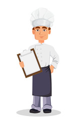 Poster - Handsome baker in professional uniform