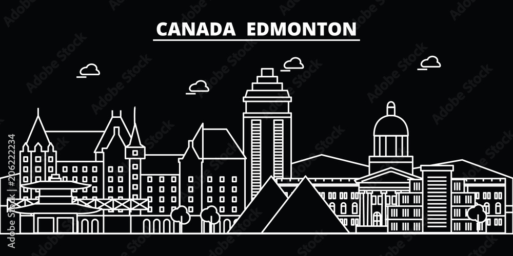 Vector de Stock Edmonton silhouette skyline. Canada - Edmonton vector ...