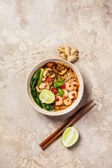 Wall Mural - Asian soup with noodles