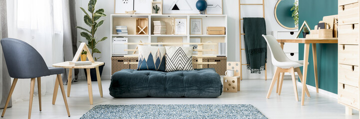 Teenager room with scandinavian design