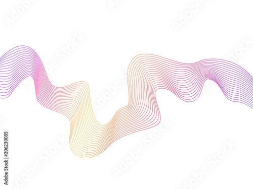 Vector wave on white background
