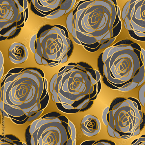 Luxury gold rose decorative...