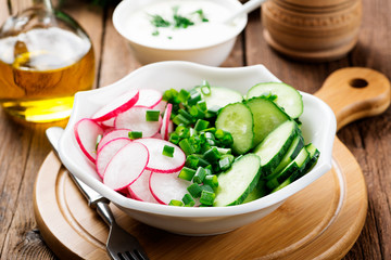 Wall Mural - Fresh organic radish salad. 